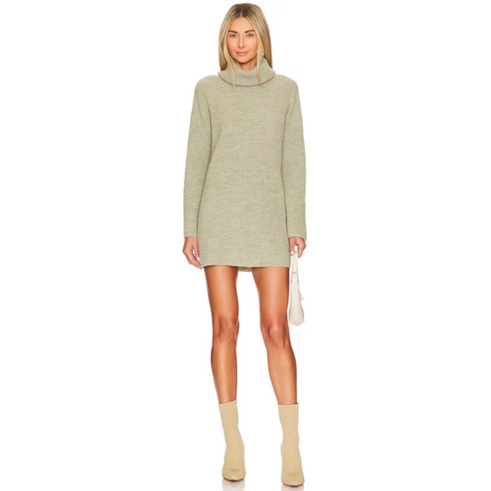L‘Academie Sable Turtleneck Sweater Dress